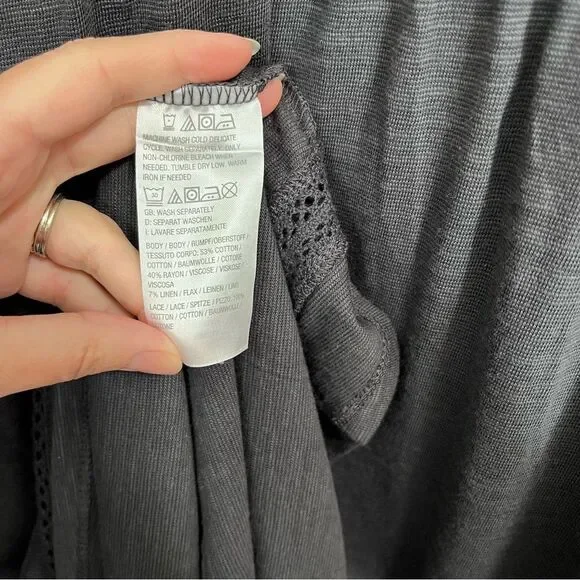 Canyon Retreat Regular Easy Midi Boot Dress Denim & Co Gray 2X - Picture 9 of 9